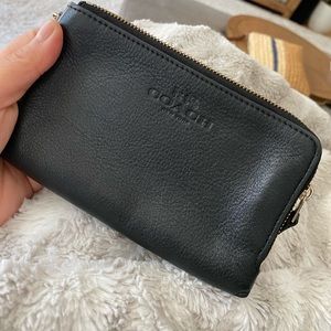 Coach leather wristlet.